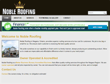Tablet Screenshot of nobleroofingniagara.com